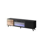 RANDOM RTV-K TV STAND WITH FIREPLACE 180 CM, WOTAN OAK / BLACK order